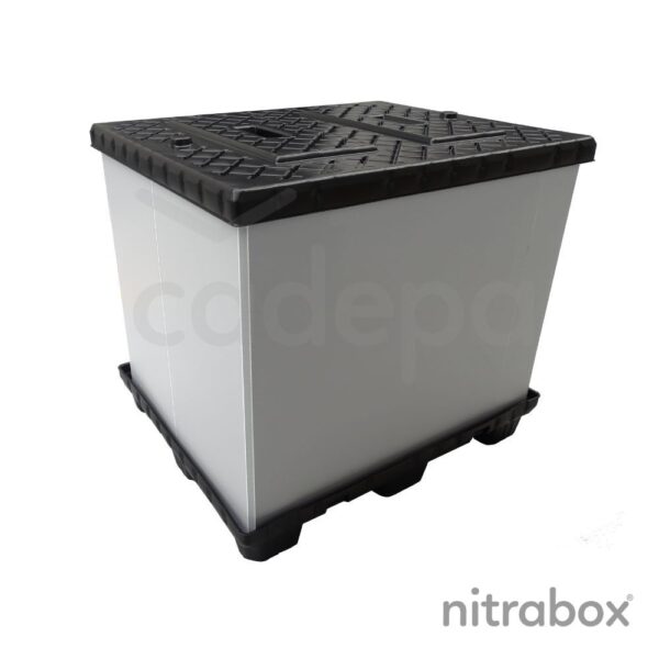 Contenedor reutilizable de polipropileno para logística industrial