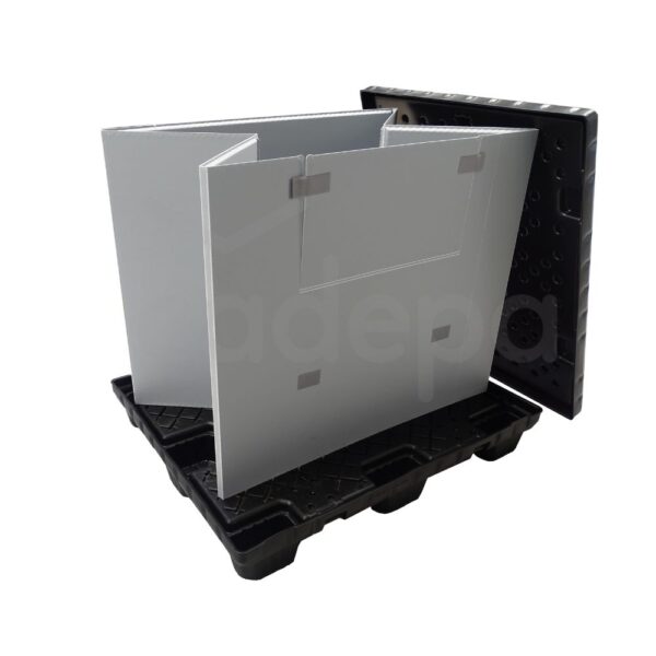 Contenedor reutilizable de polipropileno para logística industrial