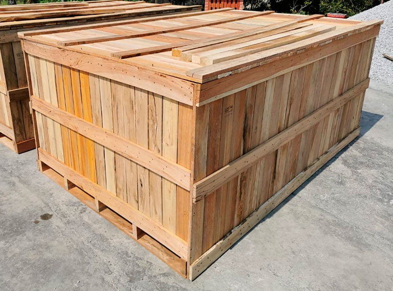 Caja de madera para embalaje industrial