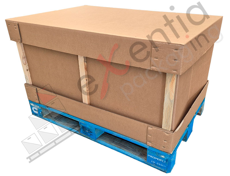 Caja palet box con marco de madera